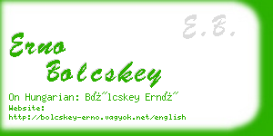 erno bolcskey business card